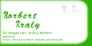 norbert kraly business card